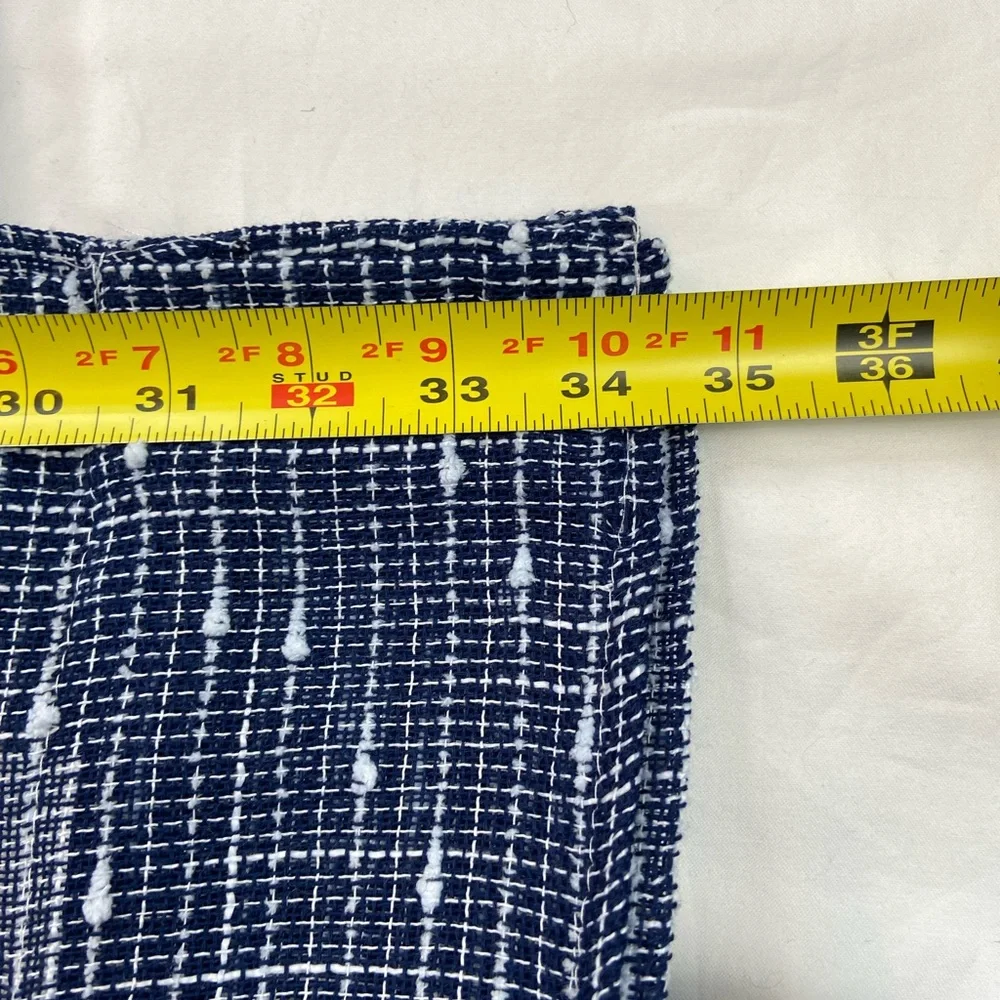 Curtain Panel Pair Blue &‎ White each 53” x 69”